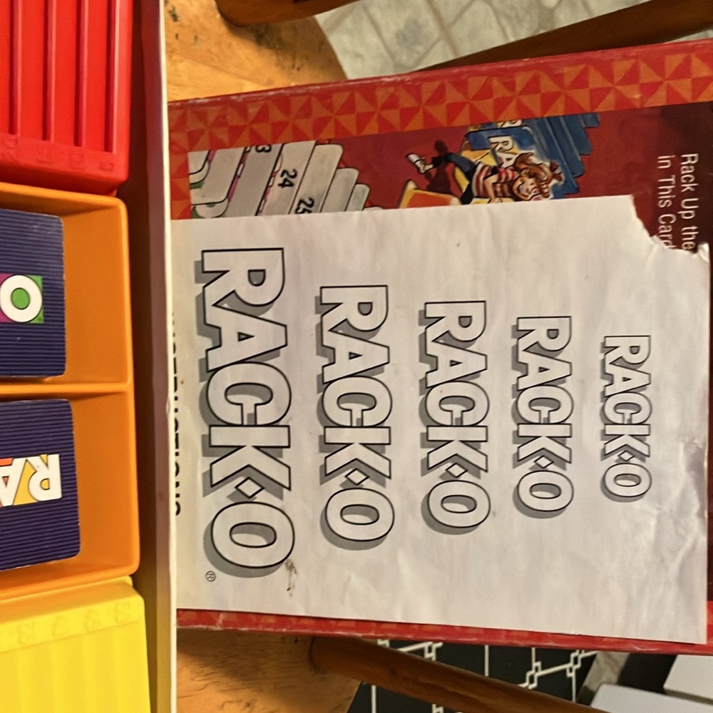 Like new.  Older 1988 Milton Bradley Rack-o card game.  All pieces intact, box - Picture 4 of 11